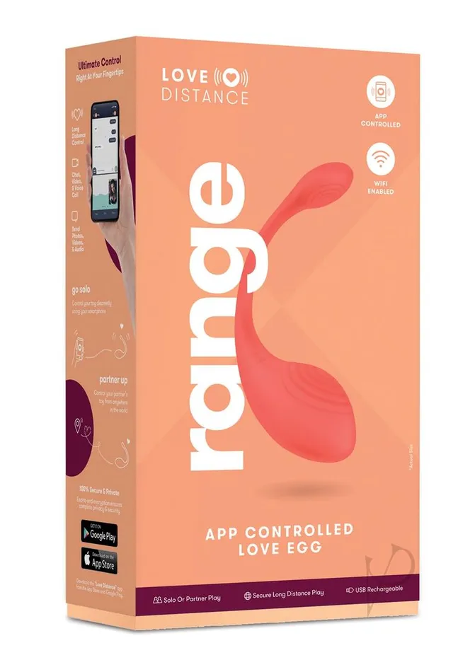 Love Distance Vibrators Love Distance Range App Controlled Silicone Rechargeable Love Egg Coral Love Distance Vibrators Love Distance Range App Controlled Silicone Rechargeable Love Egg Coral