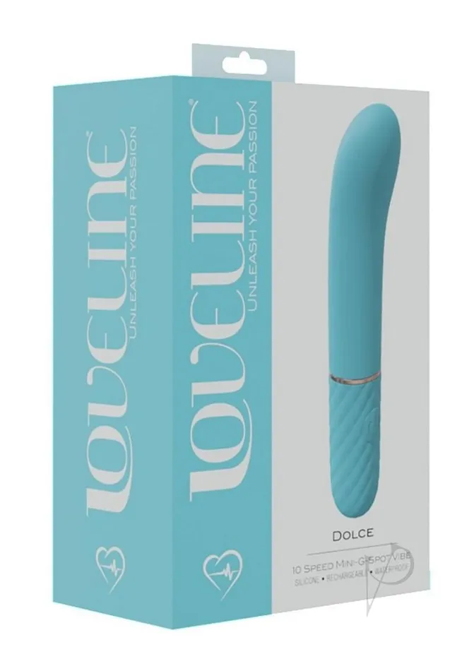 LoveLine Dolce Silicone Rechargeable 10 Speed Mini GSpot Vibrator Blue Loveline Vibrators LoveLine Dolce Silicone Rechargeable 10 Speed Mini GSpot Vibrator Blue Loveline Vibrators