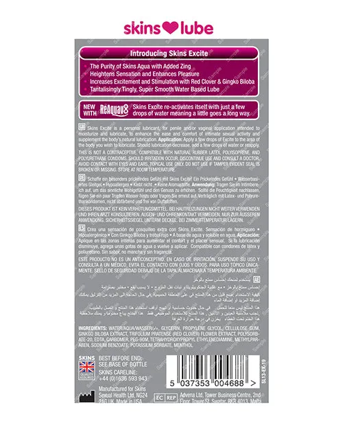 Lubricants Skins Skins Excite Tingling Water Based Lubricant 44oz
