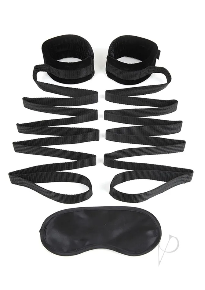 Lux Fetish Bondage Bed Strap 2 piece set Black Lux Fetish Couples Lux Fetish Bondage Bed Strap 2 piece set Black Lux Fetish Couples