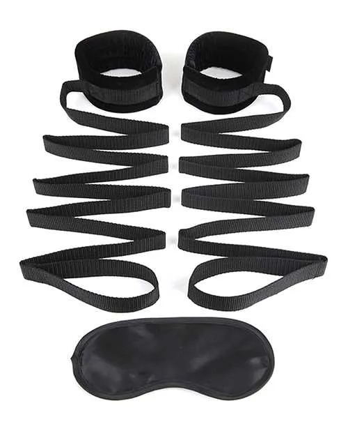 Lux Fetish Bondage Bed Strap 2 piece set Black Lux Fetish Couples Lux Fetish Bondage Bed Strap 2 piece set Black Lux Fetish Couples
