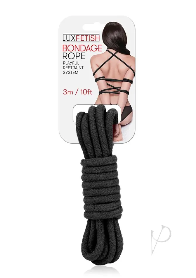 Lux Fetish Bondage Rope 10ft Black Lux Fetish Couples
