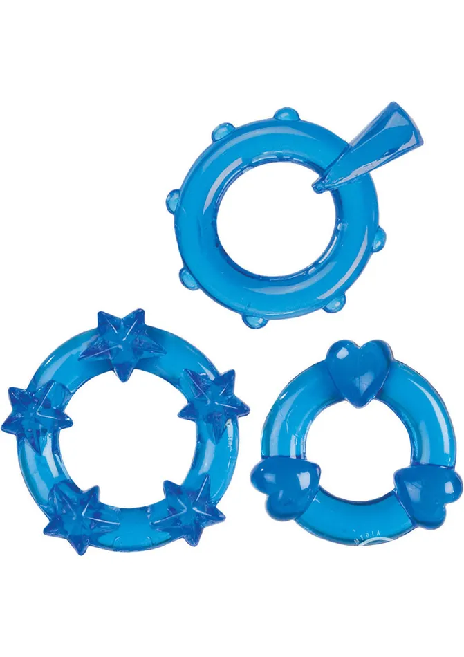 Magic C Rings Cock Rings 3 Piece Set Blue Rings Dildos Magic C Rings Cock Rings 3 Piece Set Blue Rings Dildos