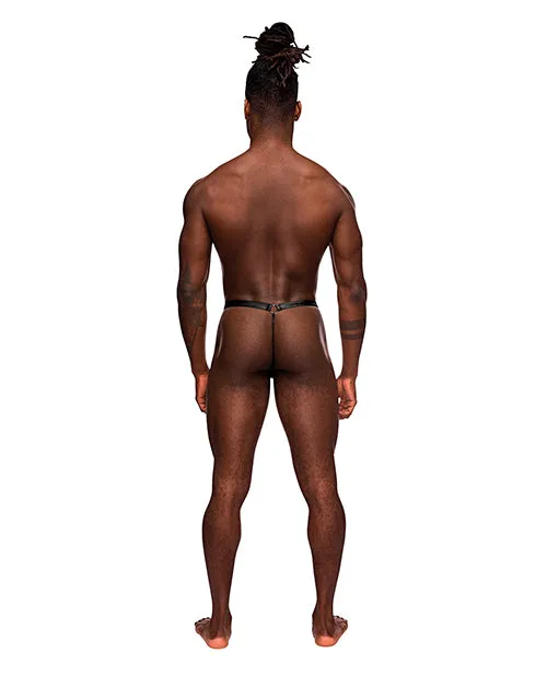 Male Power Anal Fetish Jouster Nylon Spandex Front Ring GString Black LXL Male Power Anal Fetish Jouster Nylon Spandex Front Ring GString Black LXL