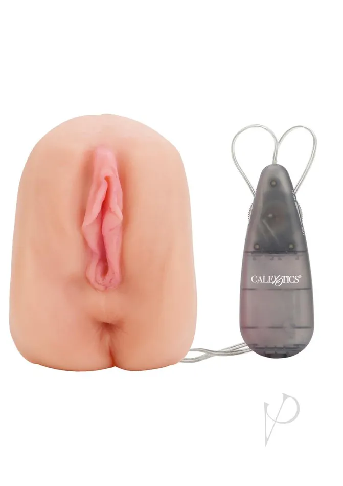 Male Sex Toys Cal Exotics Alexis Amores Vibrating Masturbator with Bullet and Wired Remote Control Pussy and Ass Vanilla Male Sex Toys Cal Exotics Alexis Amores Vibrating Masturbator with Bullet and Wired Remote Control Pussy and Ass Vanilla