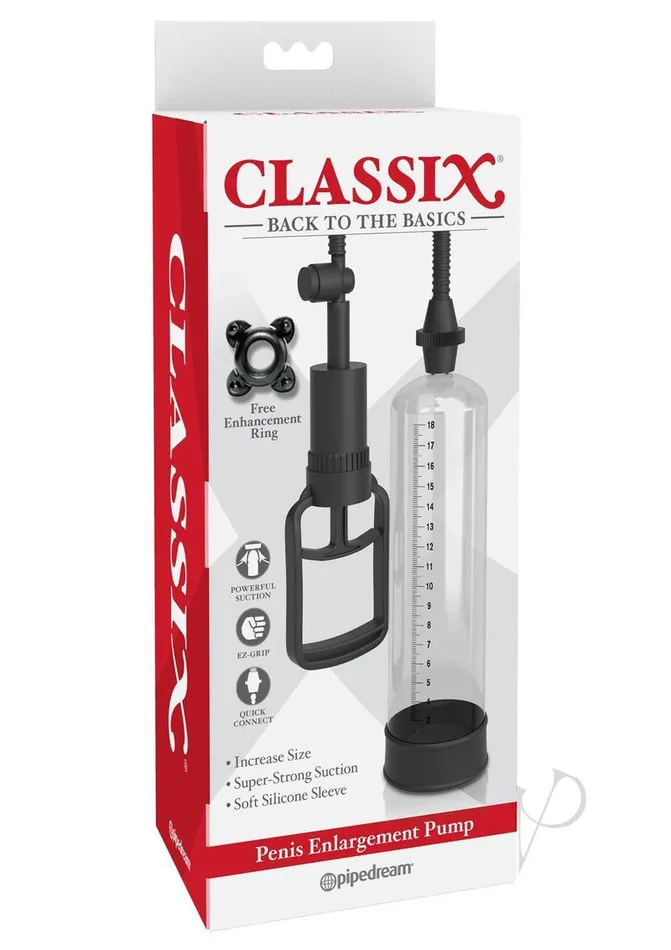 Male Sex Toys Classix Penis Enlargement Pump Clear Classix