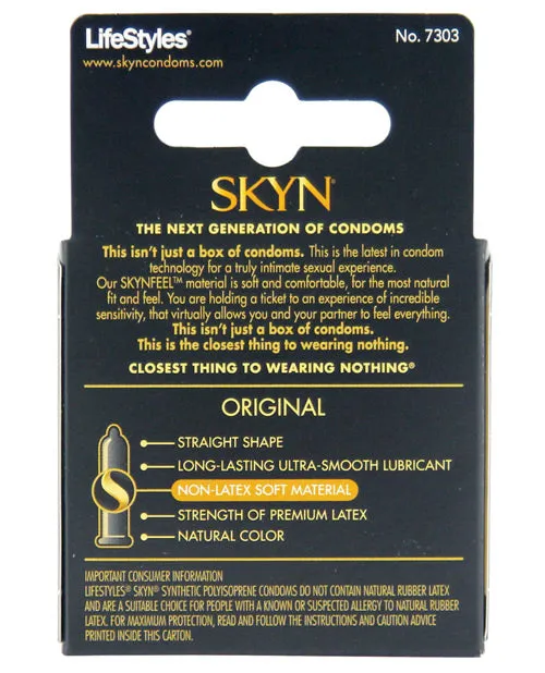 Male Sex Toys Lifestyles Lifestyles Skyn Original Non Latex Lubricated Condoms 3Pack