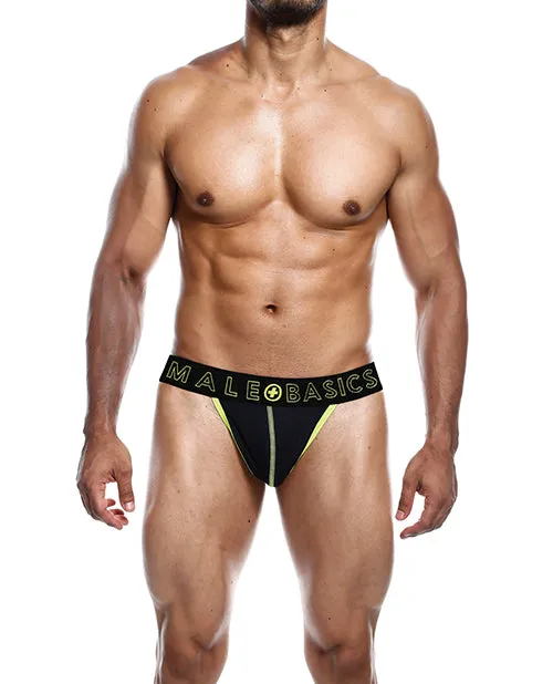 Male Sex Toys Malebasics Male Basics Neon Thong Yellow LG