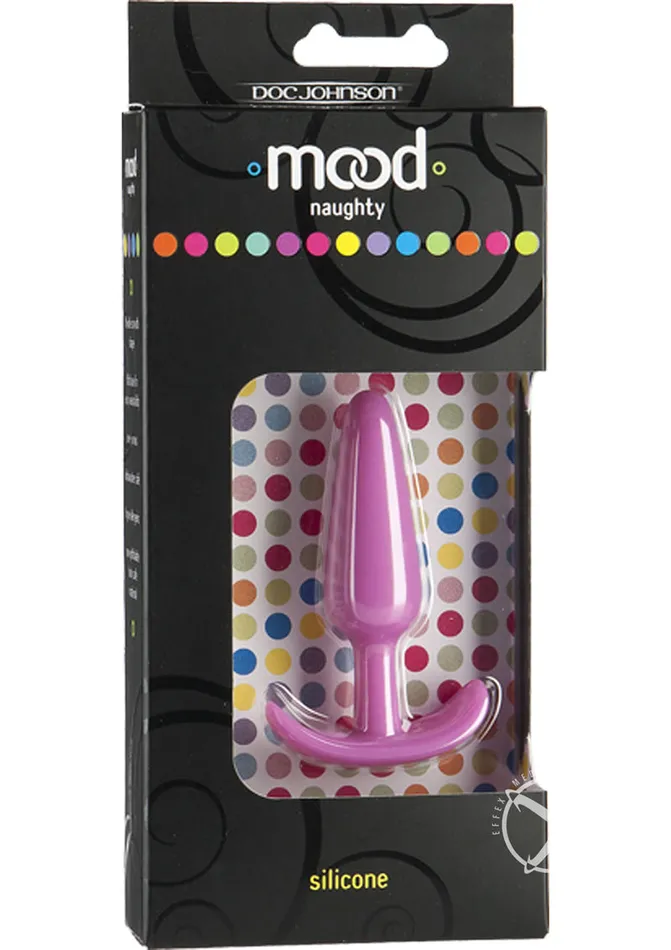 Male Sex Toys Mood Mood Naughty 1 Silicone Anal Plug Small Pink