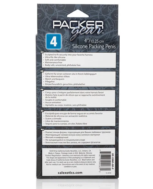 Male Sex Toys Packer Gear Packer Gear Silicone Packing Penis 4in Vanilla