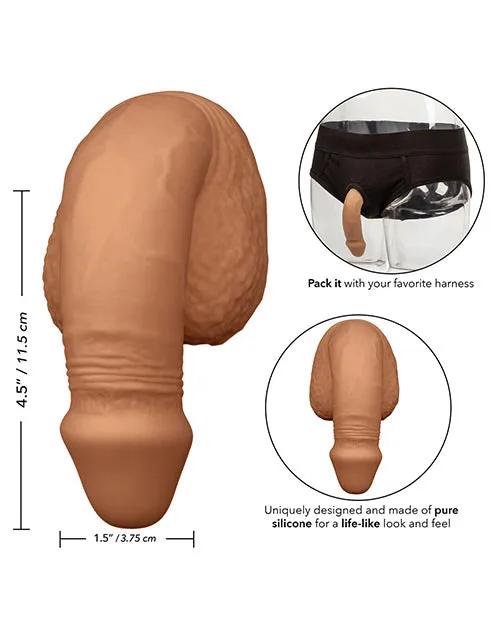 Male Sex Toys Packer Gear Silicone Packing Penis 5in Caramel Packer Gear