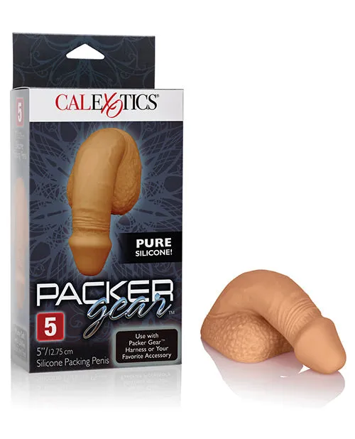 Male Sex Toys Packer Gear Silicone Packing Penis 5in Caramel Packer Gear