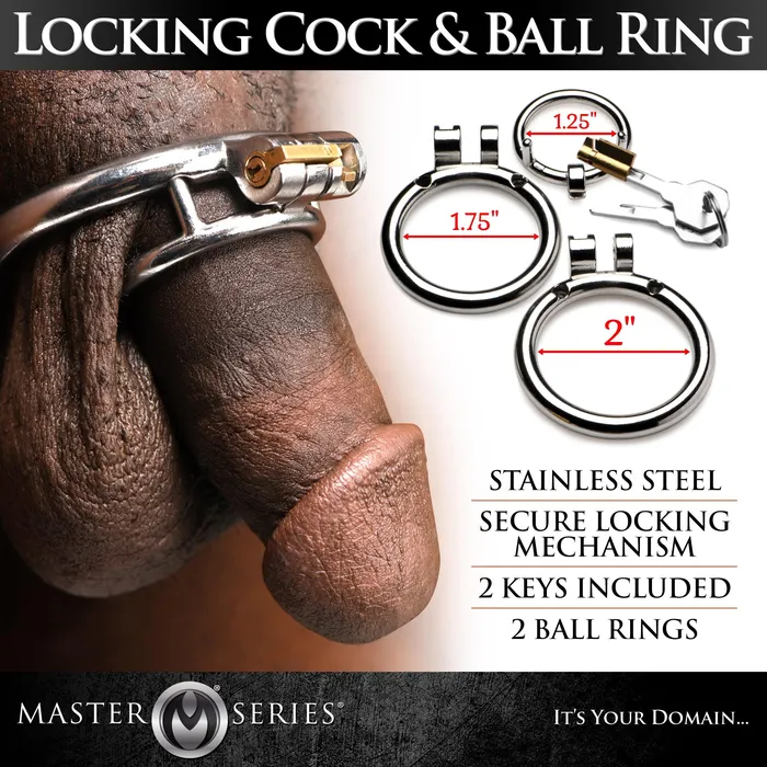 Master Series Locking Cock and Ball Ring Male Sex Toys