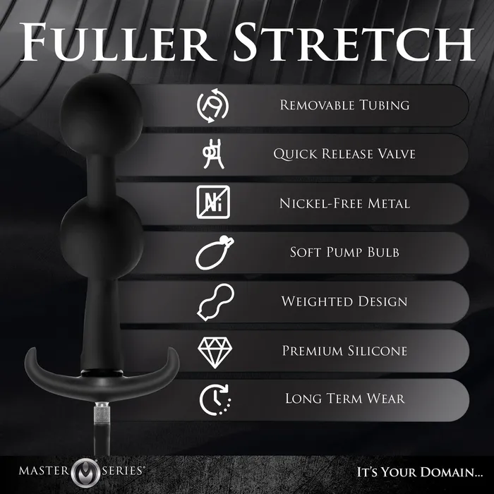 Master Series Male Sex Toys Ass Rattler Weighted Inflatable Silicone Anal Plug