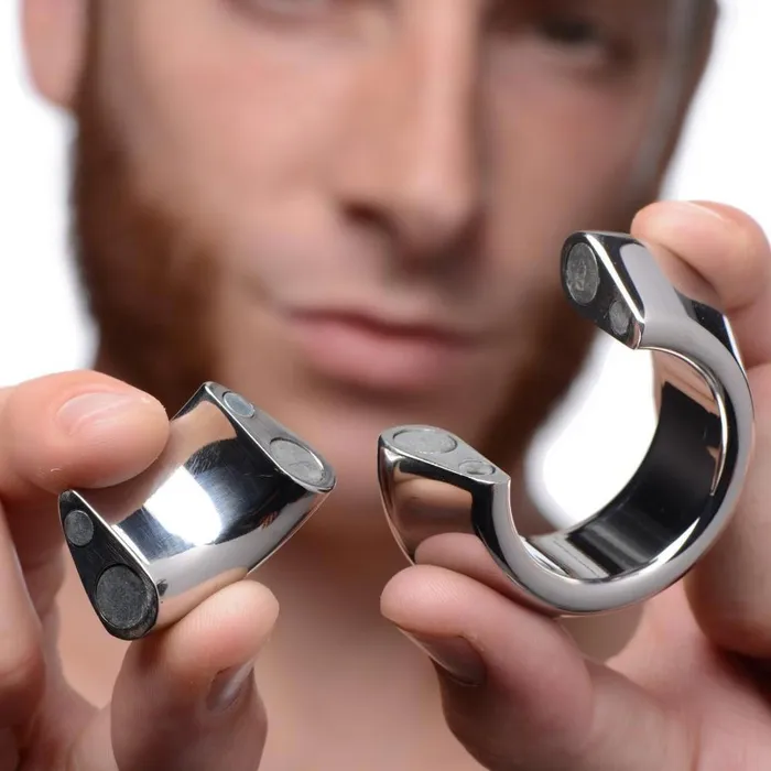 Master Series Male Sex Toys MagnaChute Magnetic Ball Stretcher