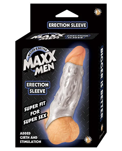 Maxx Men Male Sex Toys Maxx Men Erection Sleeve Cock Ring Clear