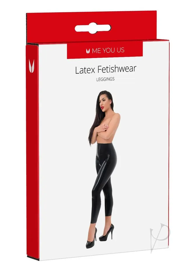 Me You Us Anal ME YOU US Latex Leggings Small Black