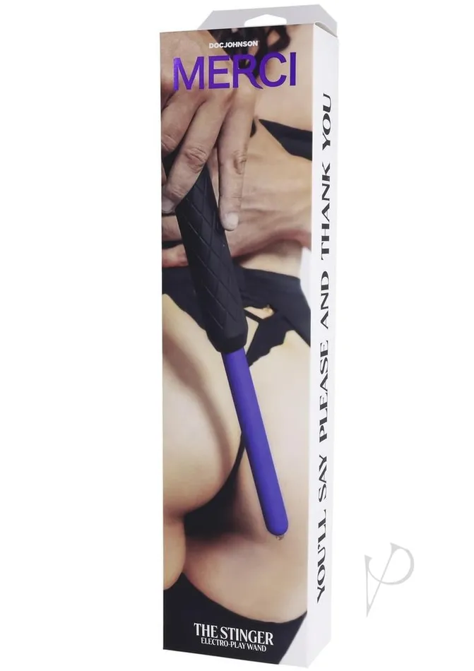 Merci Vibrators Merci The Stinger Electroplay Wand BlackPurple
