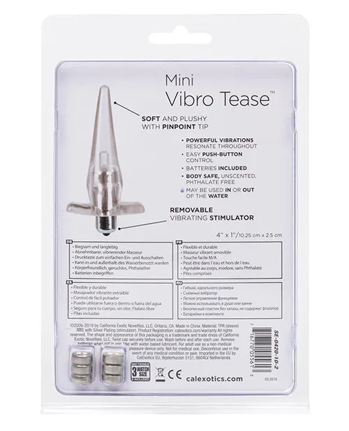 Mini Vibro Tease Vibrating Butt Plug Clear Anal Anal Mini Vibro Tease Vibrating Butt Plug Clear Anal Anal