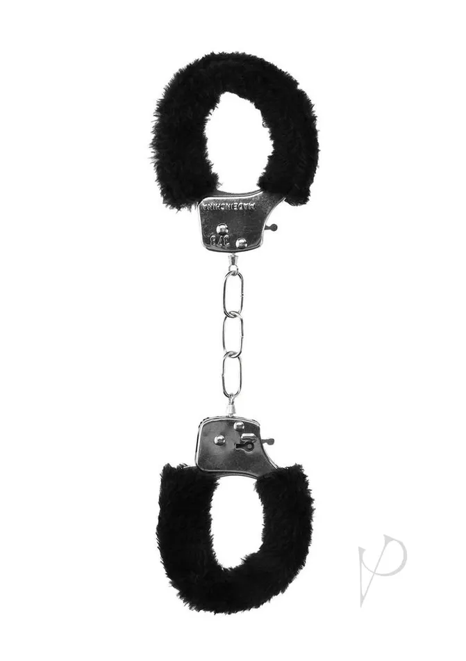 Ouch Couples Ouch Beginners Furry Hand Cuffs with Quick Release Button Black Ouch Couples Ouch Beginners Furry Hand Cuffs with Quick Release Button Black