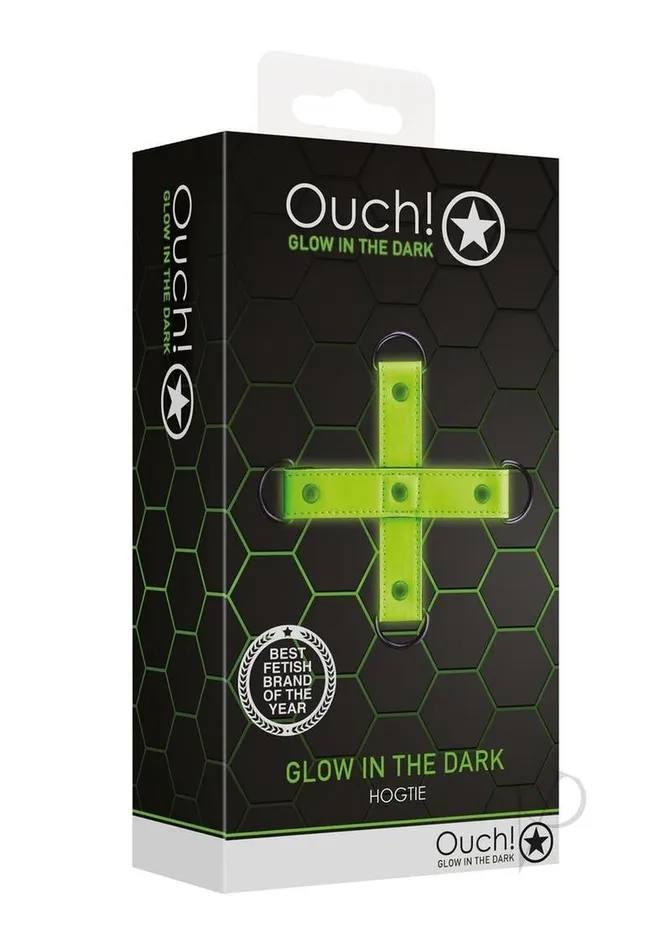 Ouch Female Sex Toys Ouch Hogtie Glow in the Dark Green