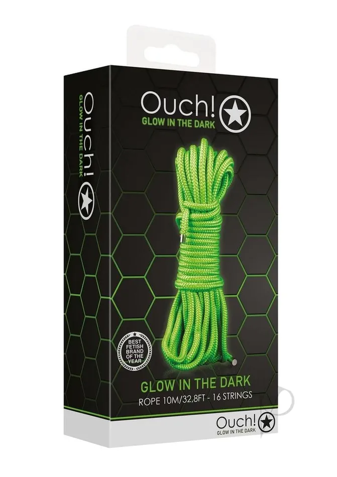 Ouch Female Sex Toys Ouch Rope 10m16 Strings Glow in the Dark Green
