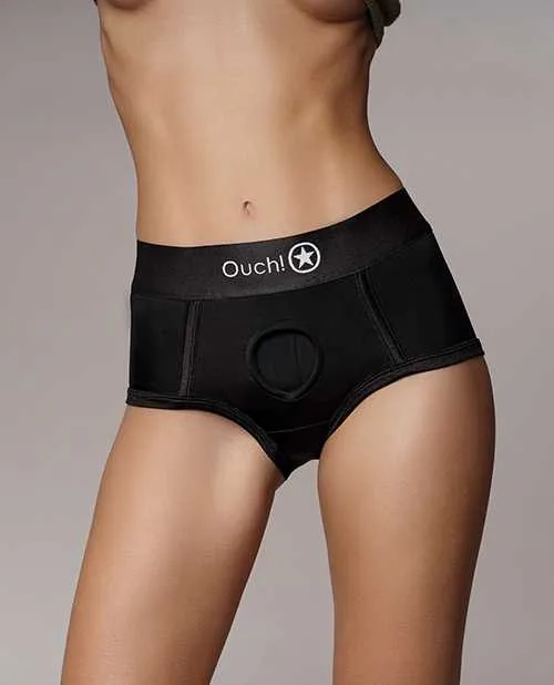 Ouch Female Sex Toys Ouch Vibrating StrapOn Brief with Rechargeable Bullet XSSM Black Ouch Female Sex Toys Ouch Vibrating StrapOn Brief with Rechargeable Bullet XSSM Black