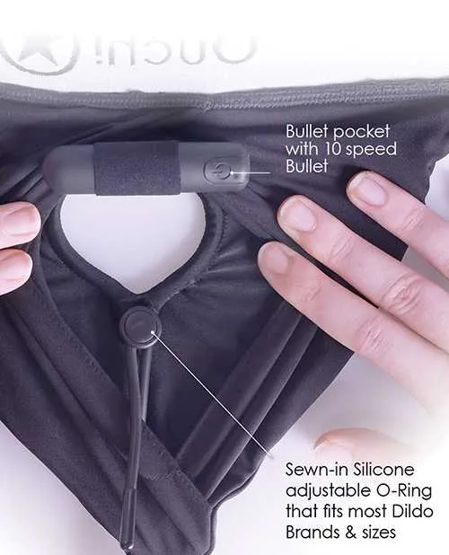 Ouch Female Sex Toys Ouch Vibrating StrapOn Brief with Rechargeable Bullet XSSM Black Ouch Female Sex Toys Ouch Vibrating StrapOn Brief with Rechargeable Bullet XSSM Black