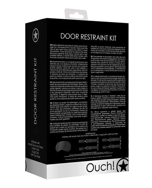 Ouch Kits Anal Ouch Door Restraint Set Black