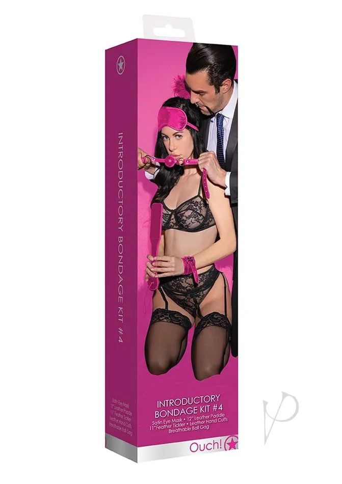 Ouch Ouch Kits Introductory Bondage Kit 4 5 piece kit Pink Couples