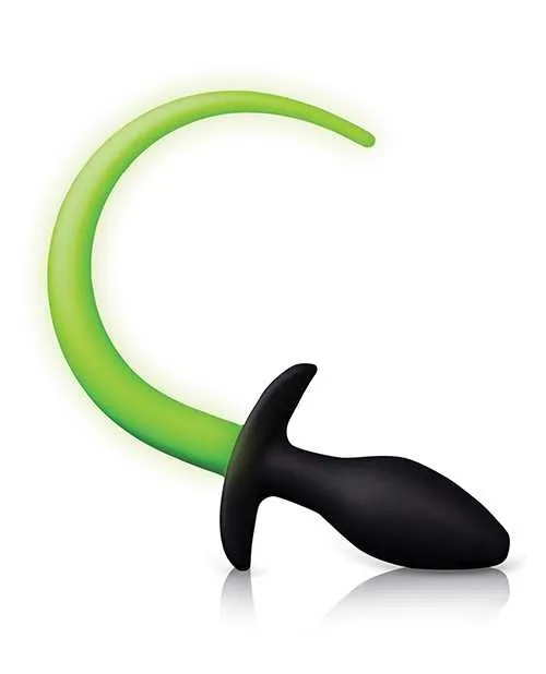 Ouch Puppy Tail Silicone Plug Glow in the Dark Green Ouch Anal Ouch Puppy Tail Silicone Plug Glow in the Dark Green Ouch Anal