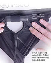 Ouch Vibrating StrapOn Thong with Adjustable Garters with Rechargeable Bullet XL2XL Black Ouch Female Sex Toys Ouch Vibrating StrapOn Thong with Adjustable Garters with Rechargeable Bullet XL2XL Black Ouch Female Sex Toys