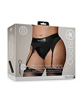 Ouch Vibrating StrapOn Thong with Adjustable Garters with Rechargeable Bullet XL2XL Black Ouch Female Sex Toys Ouch Vibrating StrapOn Thong with Adjustable Garters with Rechargeable Bullet XL2XL Black Ouch Female Sex Toys