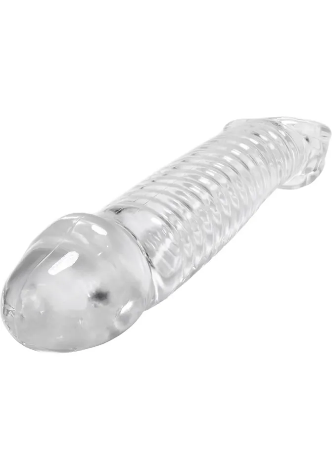 Oxballs Male Sex Toys Oxballs Muscle Textured Cock Sheath Penis Extender 925in Clear