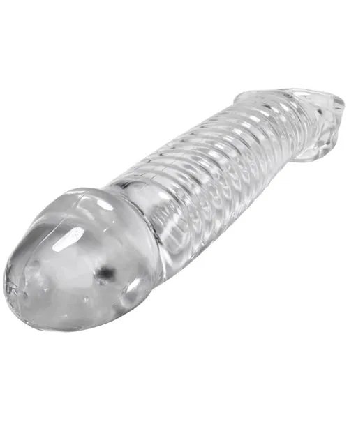 Oxballs Male Sex Toys Oxballs Muscle Textured Cock Sheath Penis Extender 925in Clear