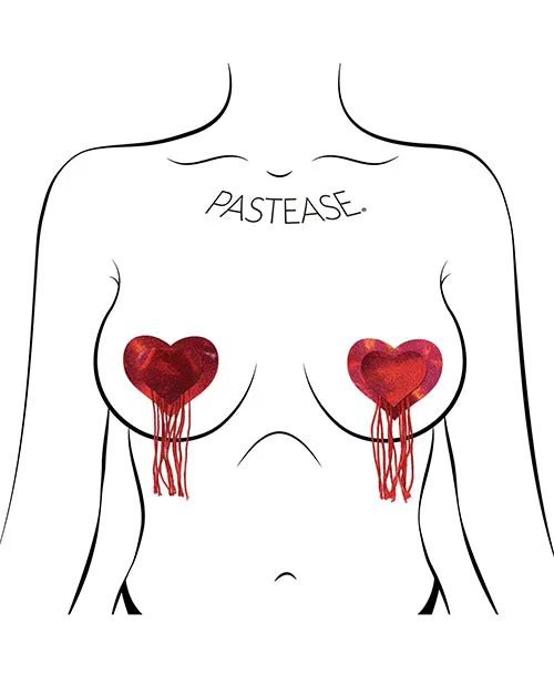 Pastease Tassel Holographic Heart Red OS Pastease Anal Pastease Tassel Holographic Heart Red OS Pastease Anal