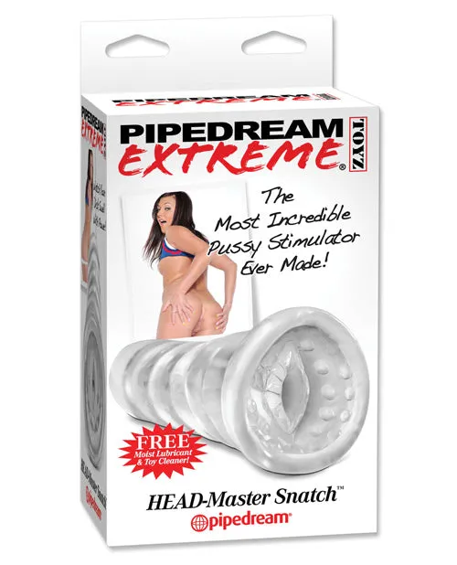 Pipedream Extreme Toyz HEADMaster Snatch Masturbator Pussy Clear Pipedream Extreme Toyz Male Sex Toys
