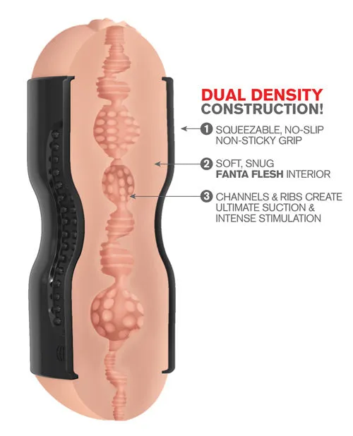 Pipedream Extreme Toyz Tight Grip Pussy and Ass Masturbator Pussy and Butt BlackVanilla Pipedream Extreme Toyz Male Sex Toys