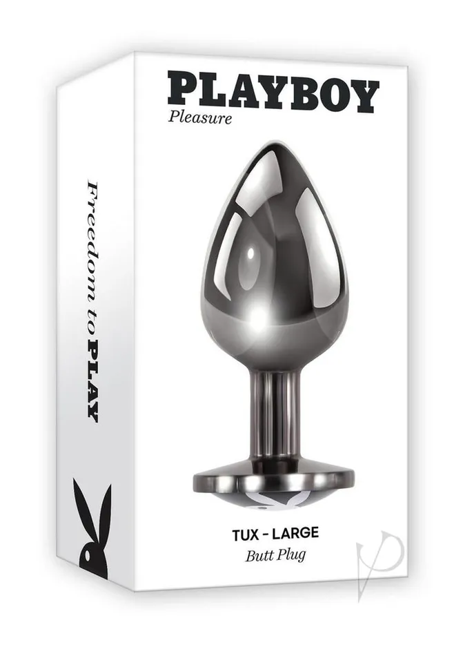Playboy Anal Playboy Tux Metal Anal Plug Large Black