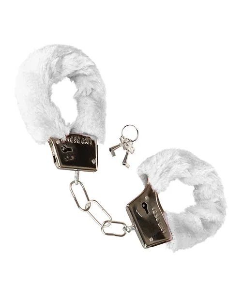 Playful Furry Cuffs White SimpleeDiscreet Couples
