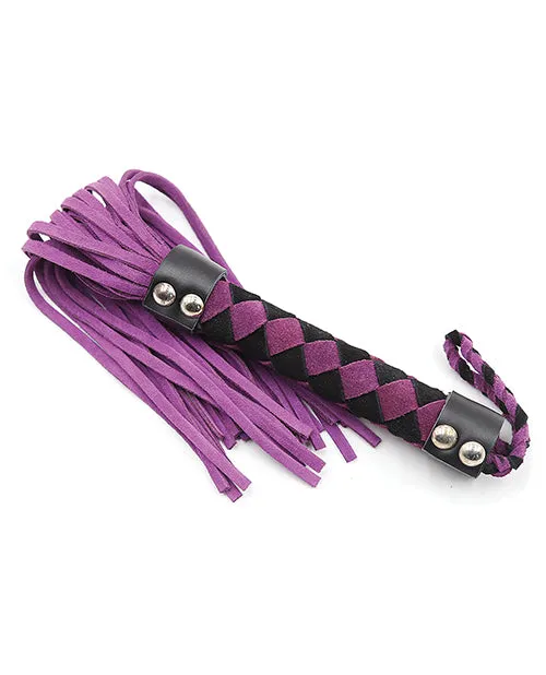 Plesur Vibrators Plesur 15 Leather Flogger Purple Plesur Vibrators Plesur 15 Leather Flogger Purple