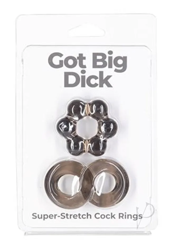 Powerbullet PowerBullet Got Big D Super Stretch Cock Rings 2 pack Black Dildos Powerbullet PowerBullet Got Big D Super Stretch Cock Rings 2 pack Black Dildos
