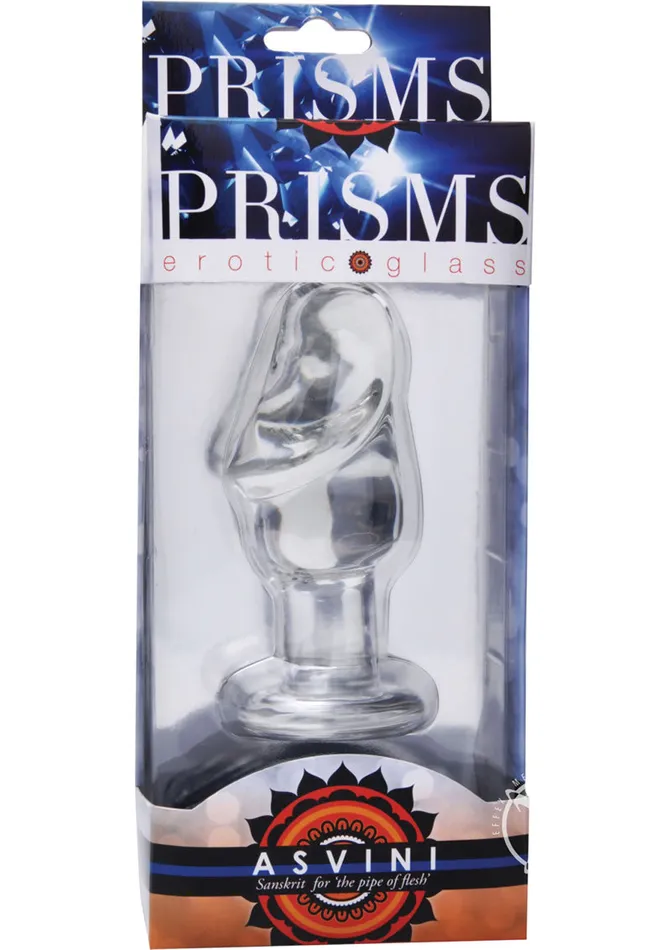 Prisms Male Sex Toys Prisms Asvini Glass Penis Anal Plug Clear