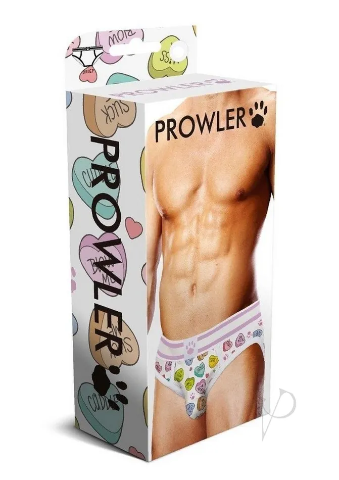 Prowler Candy Hearts Brief Medium White Prowler Female Sex Toys
