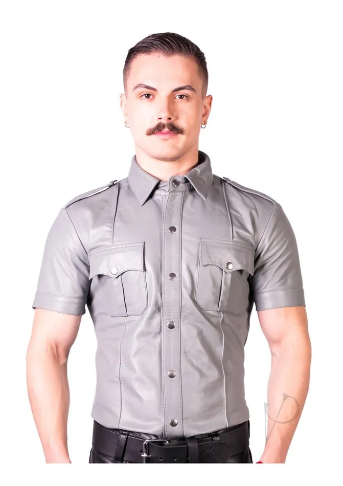 Prowler Red Anal Prowler RED Slim Fit Police Shirt XXLarge Gray