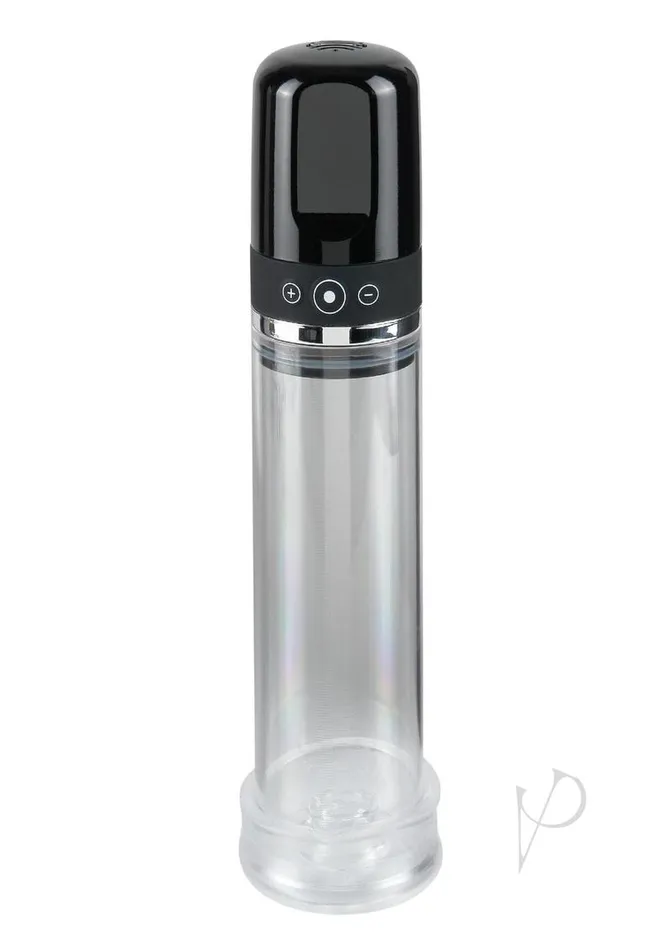 Pump Worx Rechargeable 3Speed AutoVac Penis Pump ClearBlack Pump Worx Male Sex Toys