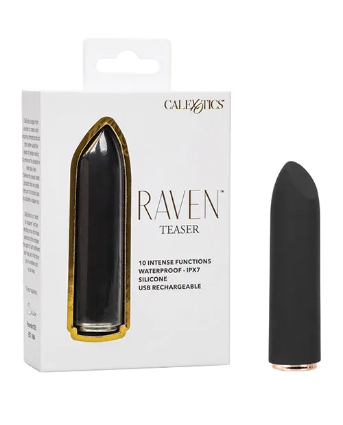 Raven Raven Teaser Rechargeable Silicone Bullet Black Female Sex Toys