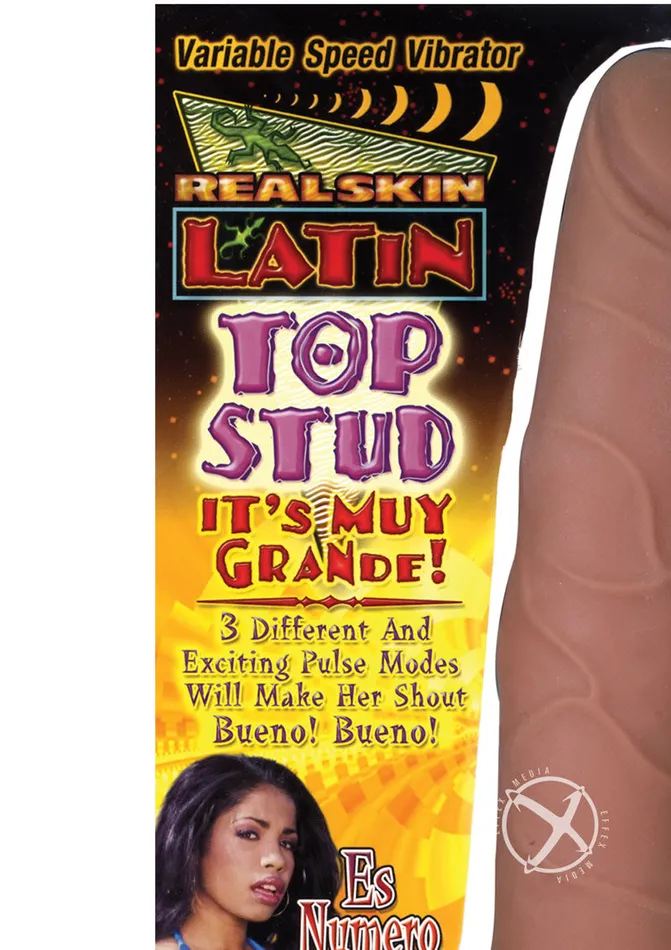 Real Skin Vibrators Real Skin Latin Top Stud Vibrator Caramel