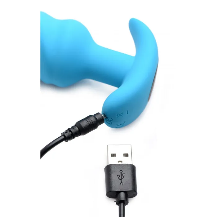 Remote Control 21X Vibrating Silicone Swirl Butt Plug Bang Anal