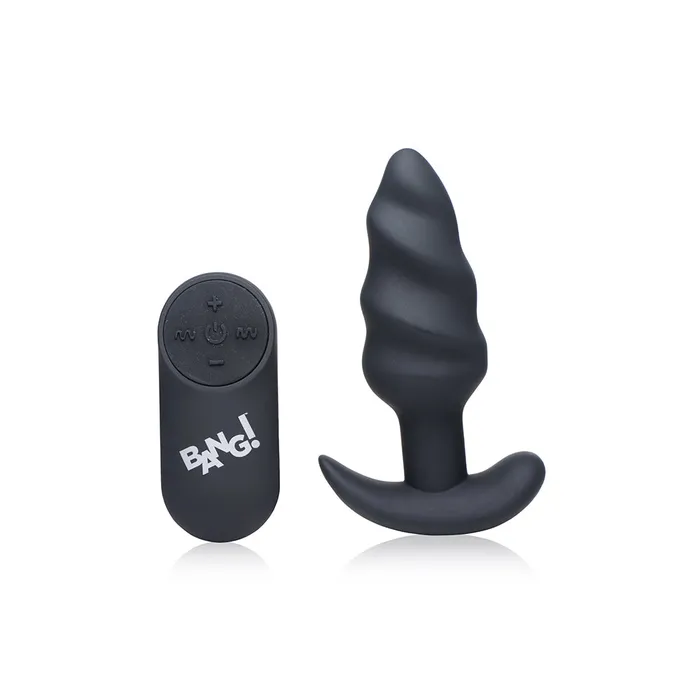 Remote Control 21X Vibrating Silicone Swirl Butt Plug Bang Anal